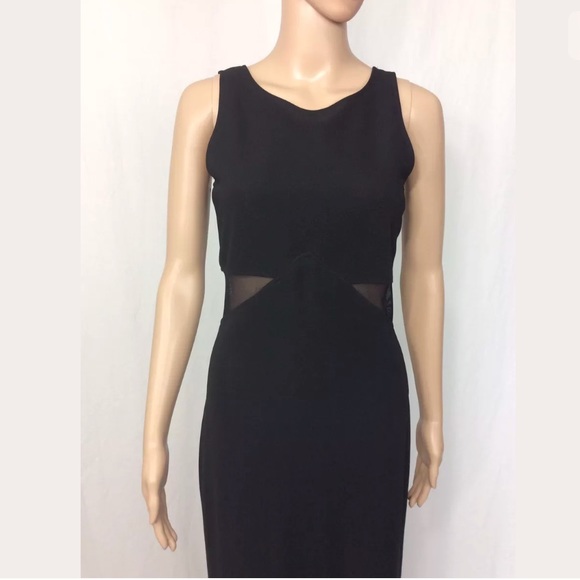 Vintage Long Stretchy Cut Out Mesh Maxi Long Dress - Picture 6 of 8